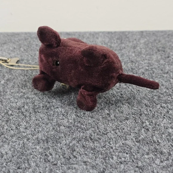 Vintage Wind Up Toy Dog Redish Brown 5" Long x 3 1/2 Tall with Key Working Japan - Picture 5 of 8